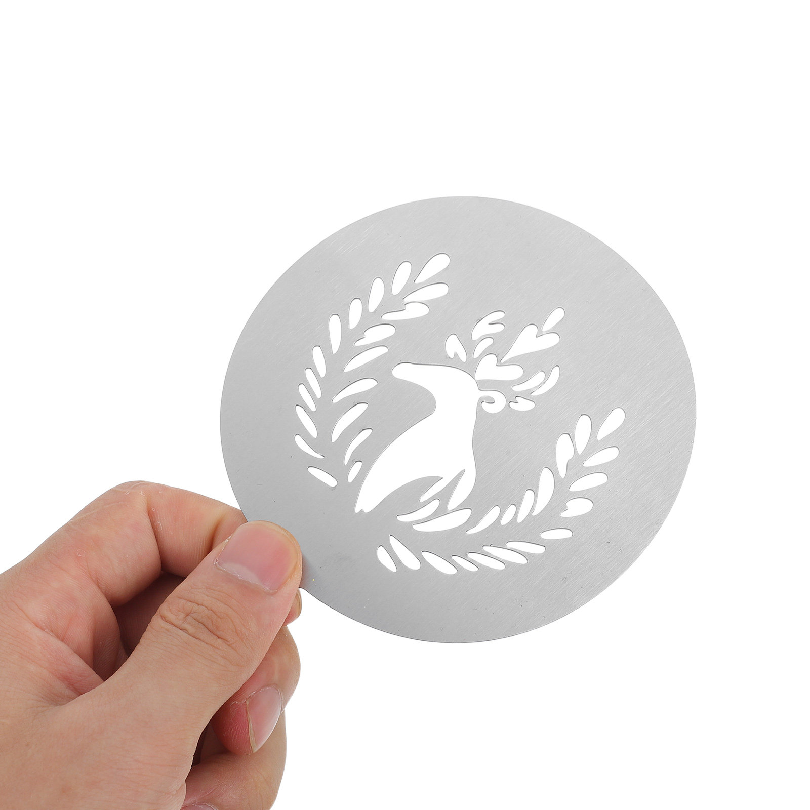 Coffee Stencil Art - 4Pcs 프리미엄 스테인레스 스틸 커피 스텐실