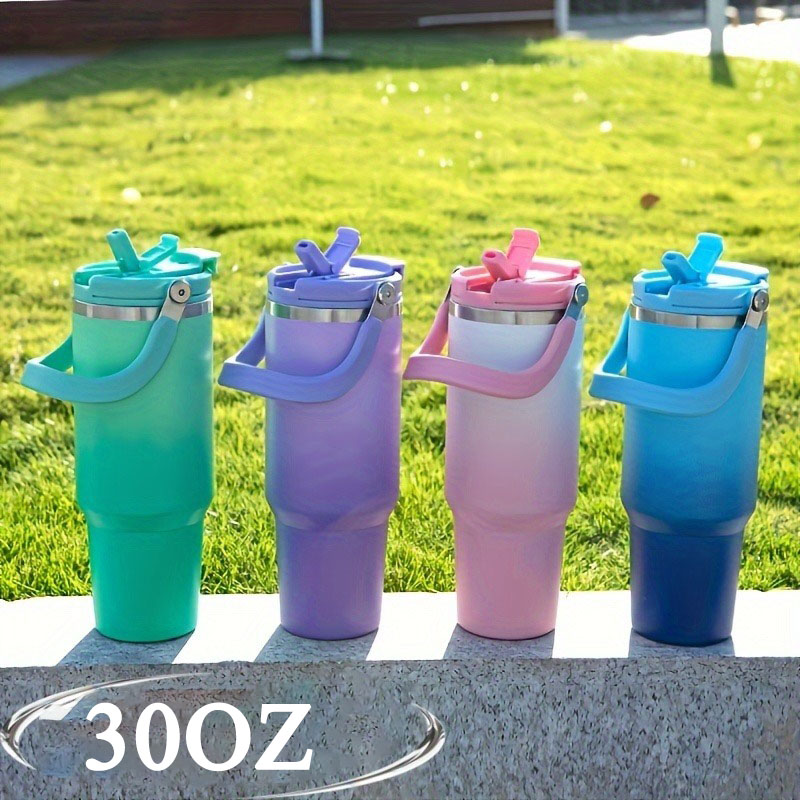 Cold Brew Jar - 890ML 스테인리스 스틸 보온병 휴대용 빨대付き