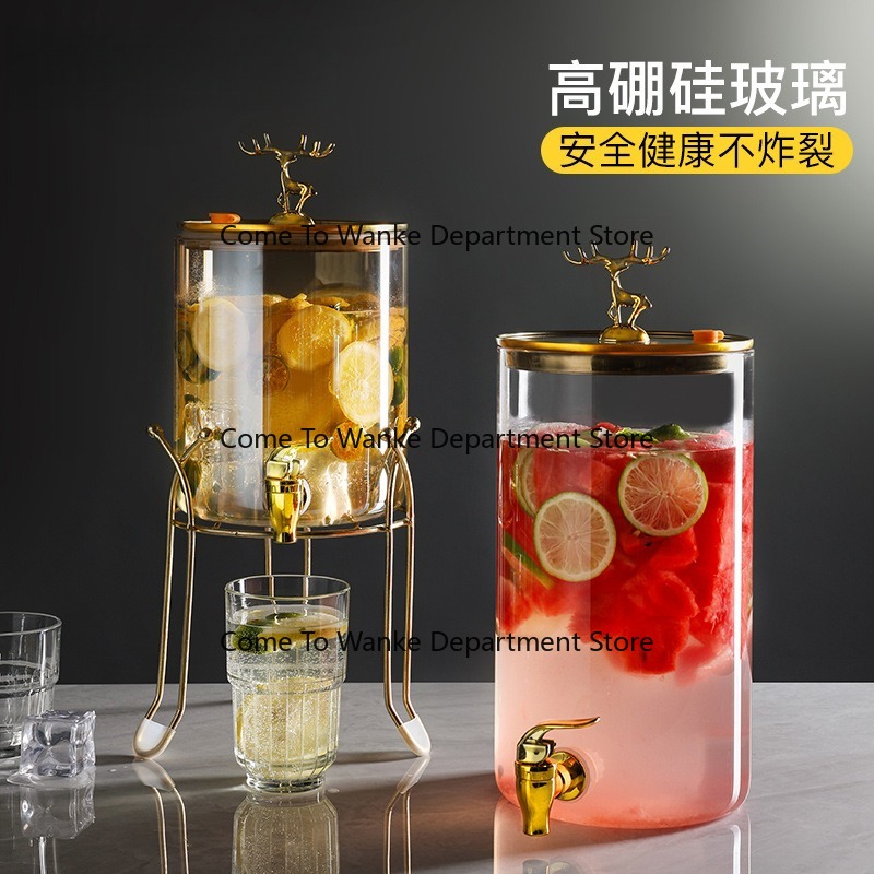 Cold Brew Jar - 유리 주전자형 수도꼭지가 있는 차/콜라 음료용