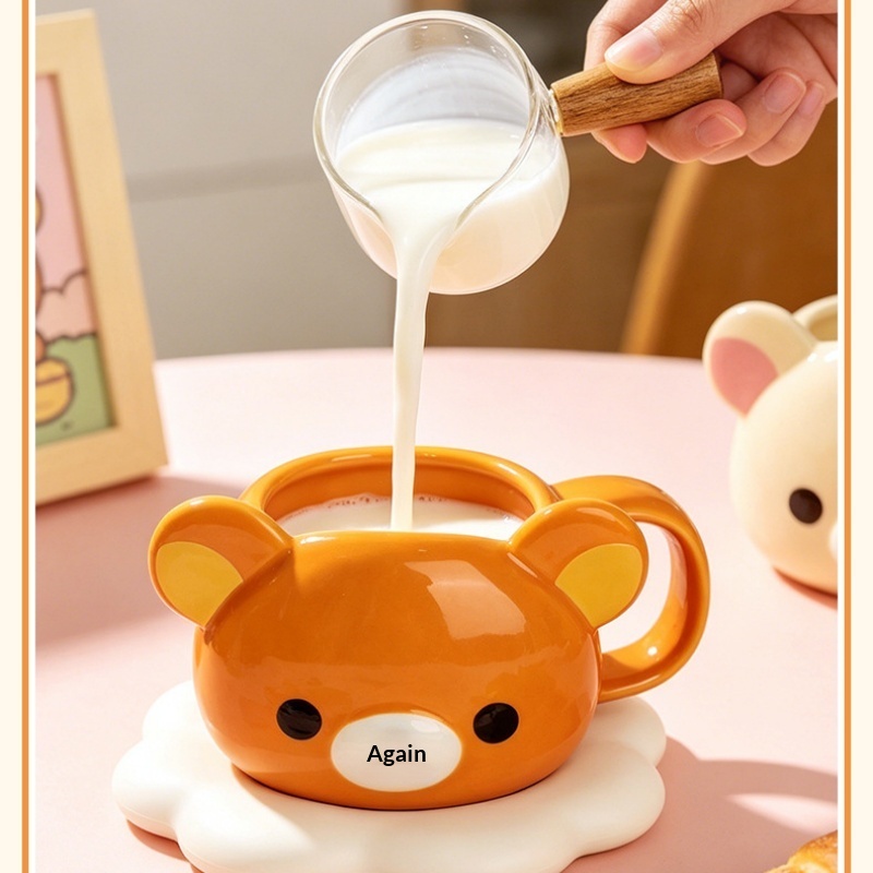 새로운 리라쿠마 세라믹 머그컵, 만화 곰 모양 커피/우 - Coffee Tea Shop 리뷰 및 가격