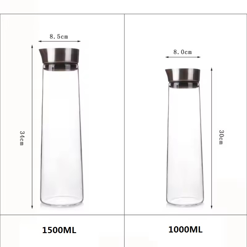 1L/1.5L 두꺼운 유리 물병 스테인리스 스틸 뚜껑  - Cold Brew Jar 리뷰 및 가격