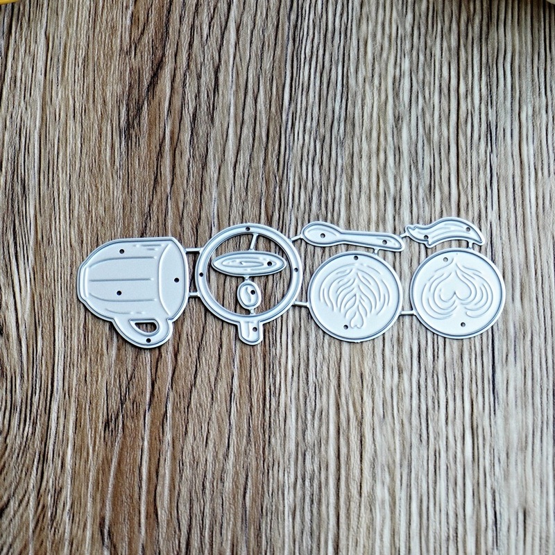 하트 라떼 아트 커피 컵 커피콩 스푼 금속 커팅 다이  - Coffee Stencil Art 리뷰 및 가격