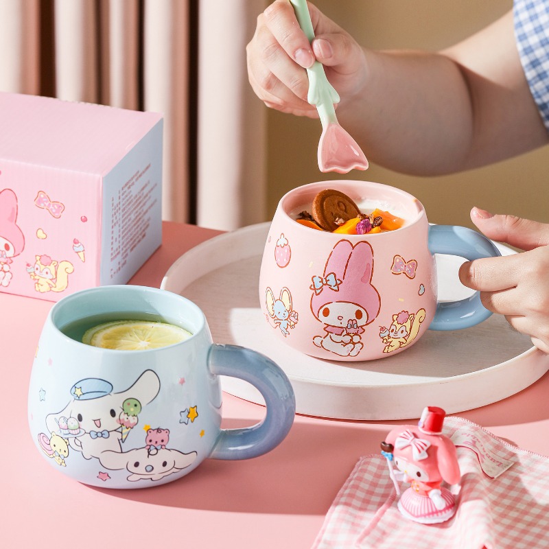 산리오 쿠로미 세라믹 빅벨리 머그컵 귀여운 인스타 스타 - Coffee Tea Shop 리뷰 및 가격