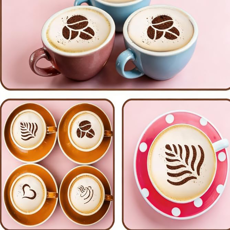 4 Pcs 스테인레스 스틸 커피 스텐실 세트 케이크 쿠 - Coffee Stencil Art 리뷰 및 가격