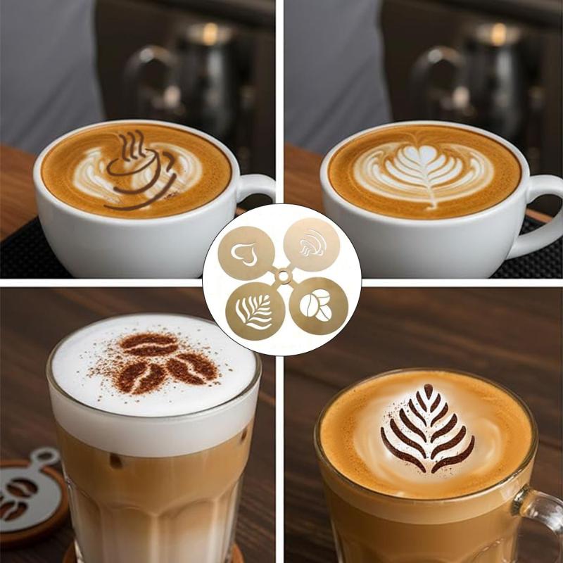 4개/세트 스테인레스 스틸 커피 테마 아트 스텐실, 케 - Coffee Stencil Art 리뷰 및 가격