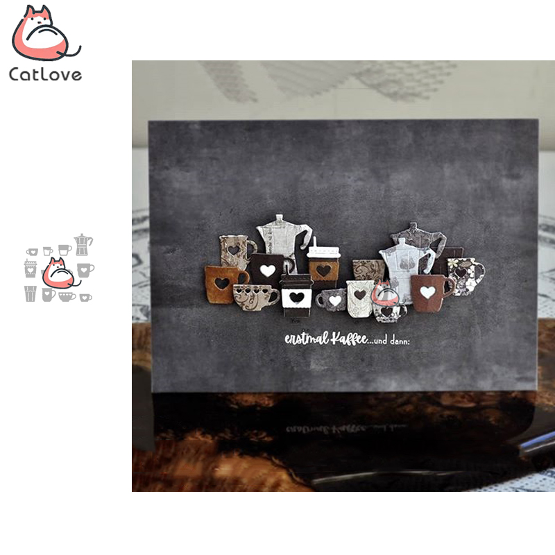 Catlove 커피 컵 금속 절단 다이 스크랩북 금형  - Coffee Stencil Art 리뷰 및 가격