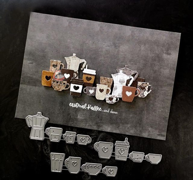 Catlove 커피 컵 금속 절단 다이 스크랩북 금형  - Coffee Stencil Art 리뷰 및 가격