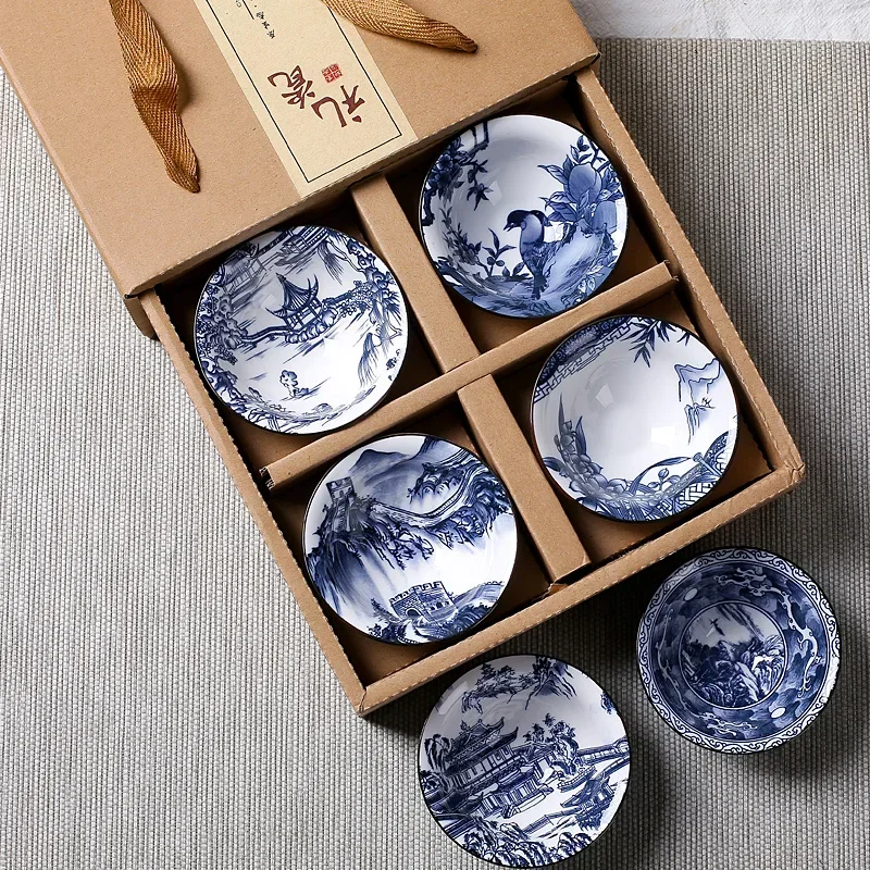 6PCS 중국 가정용 Teaware 파란색과 흰색 도자 - Coffee Tea In Chinese 리뷰 및 가격