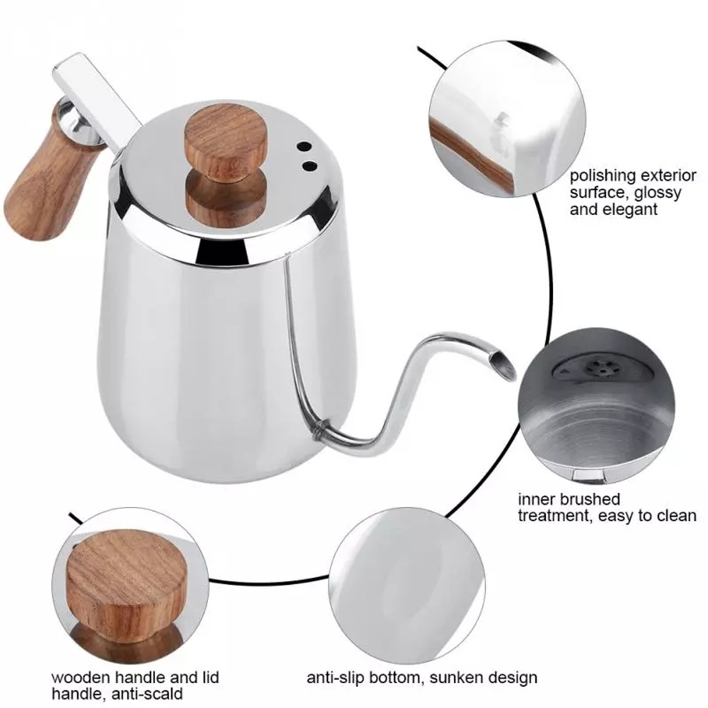 스테인리스 스틸 논스틱 드립 주전자, 커피 차 포트 위 - Pour Over Kettle 리뷰 및 가격