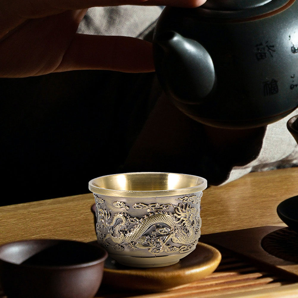 2개 세트 아연 합금 차컵 중국풍 용과 봉황 디자인 레 - Coffee Tea In Chinese 리뷰 및 가격