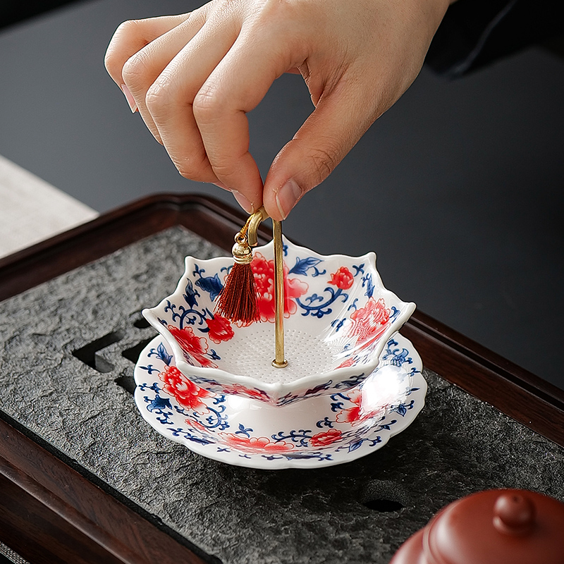 중국 청백자 우산 모양 세라믹 차망 회전식 잎차 필터  - Coffee Tea In Chinese 리뷰 및 가격