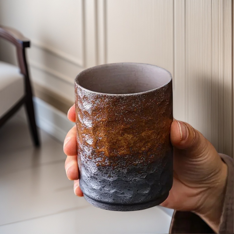 빈티지 수제 중국 석기 머그 - 가정 및 사무실용 대형 - Coffee Tea In Chinese 리뷰 및 가격