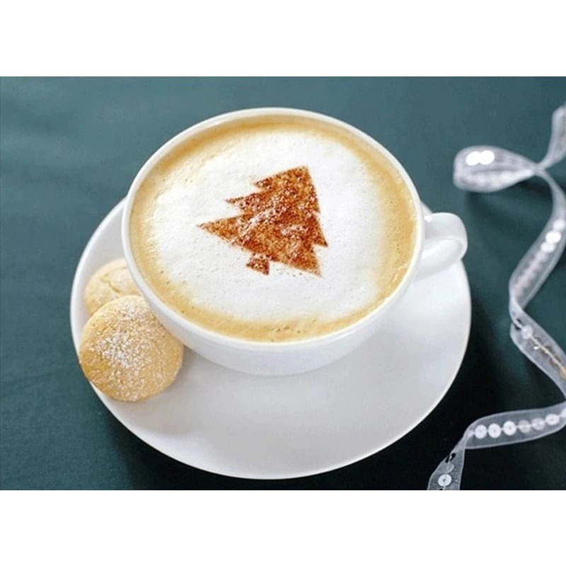 라떼 카푸치노 케이크 장식 액세서리용 16개 커피 아트 - Coffee Stencil Art 리뷰 및 가격