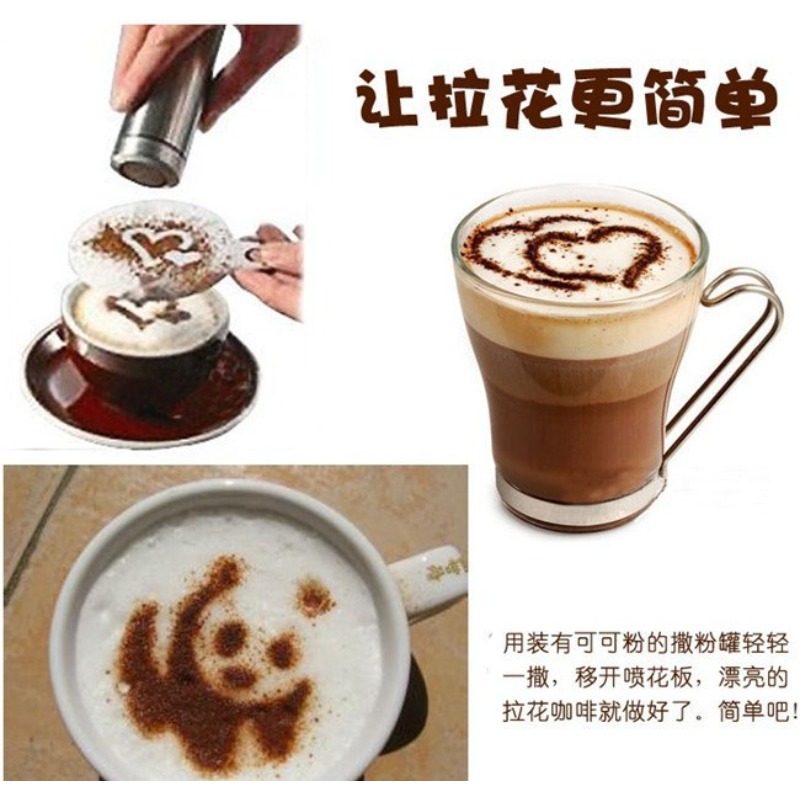 라떼 카푸치노 케이크 장식 액세서리용 16개 커피 아트 - Coffee Stencil Art 리뷰 및 가격